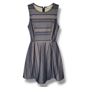 Monteau women's blue & nude skater sleeveless dress - medium